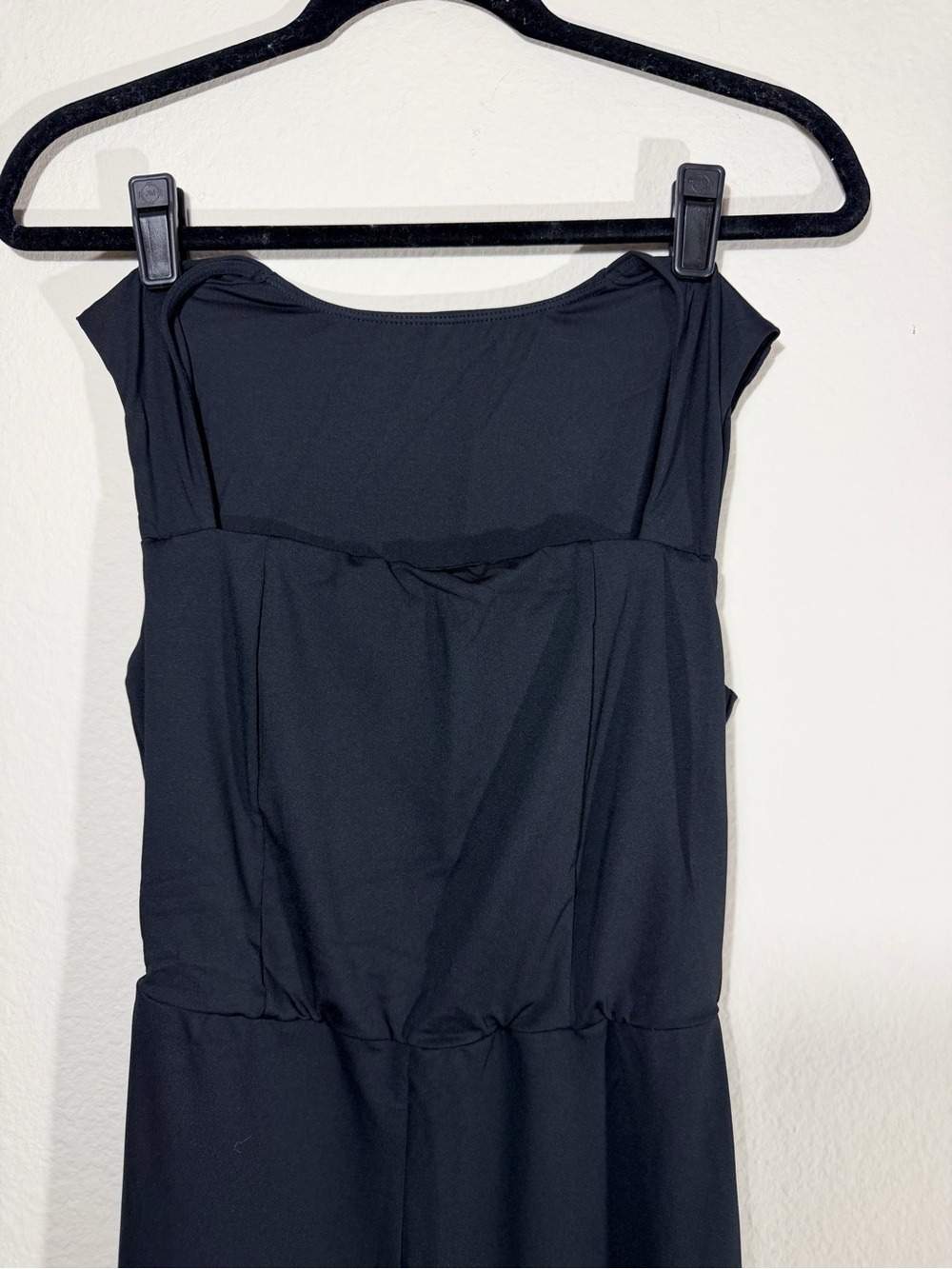 HALARA Black Square-Neck Wide-Leg Jumpsuit with Tank Straps - Picture 5 of 8